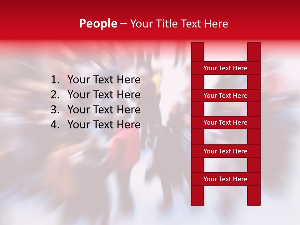 Illustration Of A Crowd Of People PowerPoint Template
