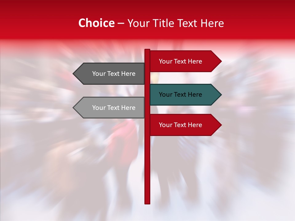 Illustration Of A Crowd Of People PowerPoint Template