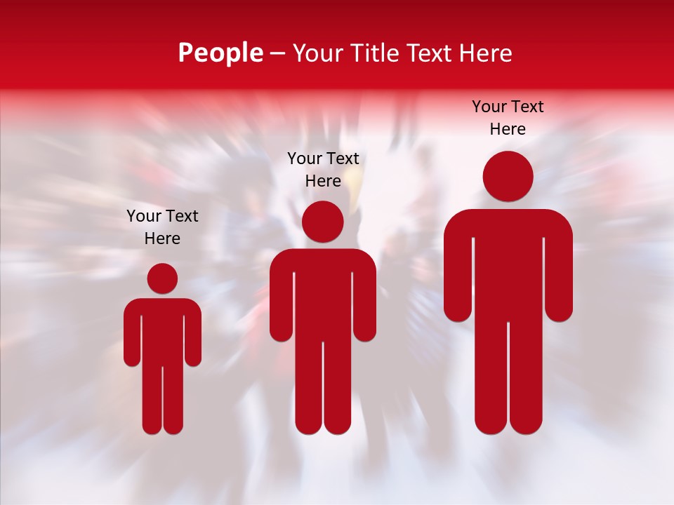 Illustration Of A Crowd Of People PowerPoint Template