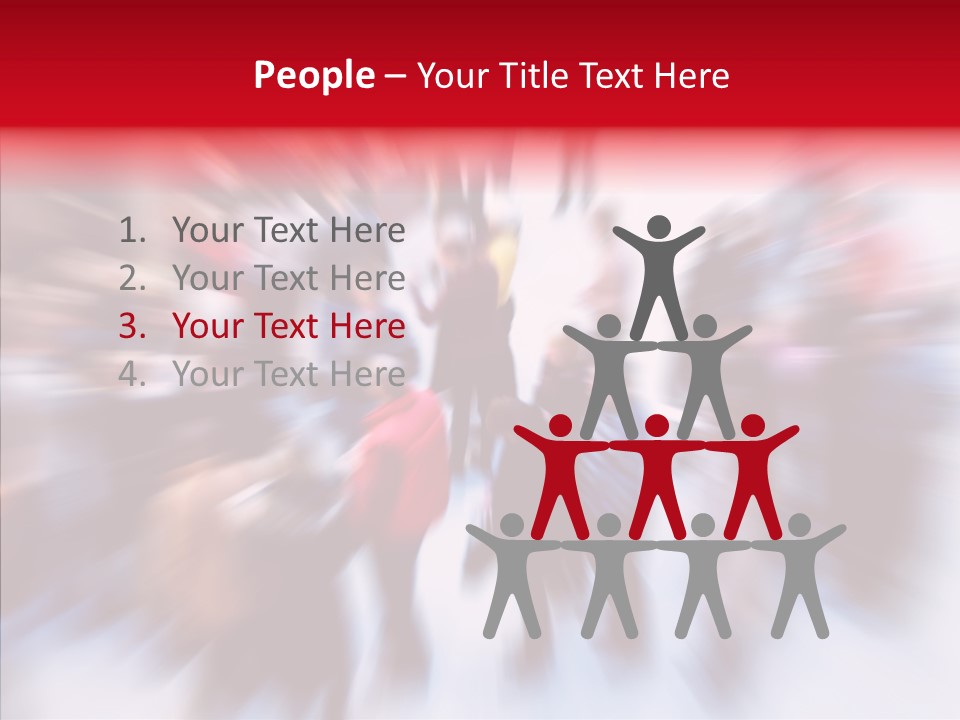 Illustration Of A Crowd Of People PowerPoint Template