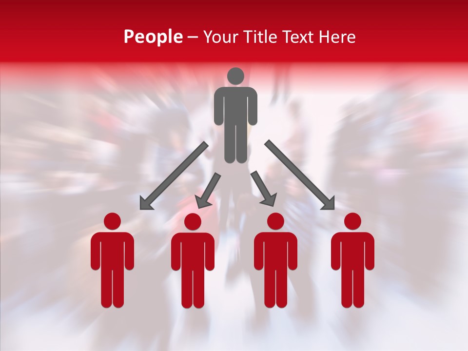 Illustration Of A Crowd Of People PowerPoint Template