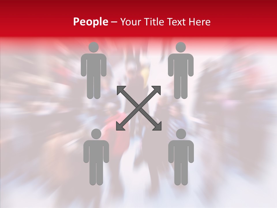 Illustration Of A Crowd Of People PowerPoint Template