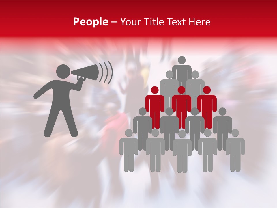 Illustration Of A Crowd Of People PowerPoint Template