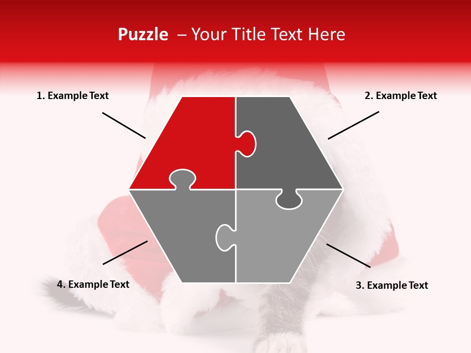 Tabby Christmas Kitten PowerPoint Template