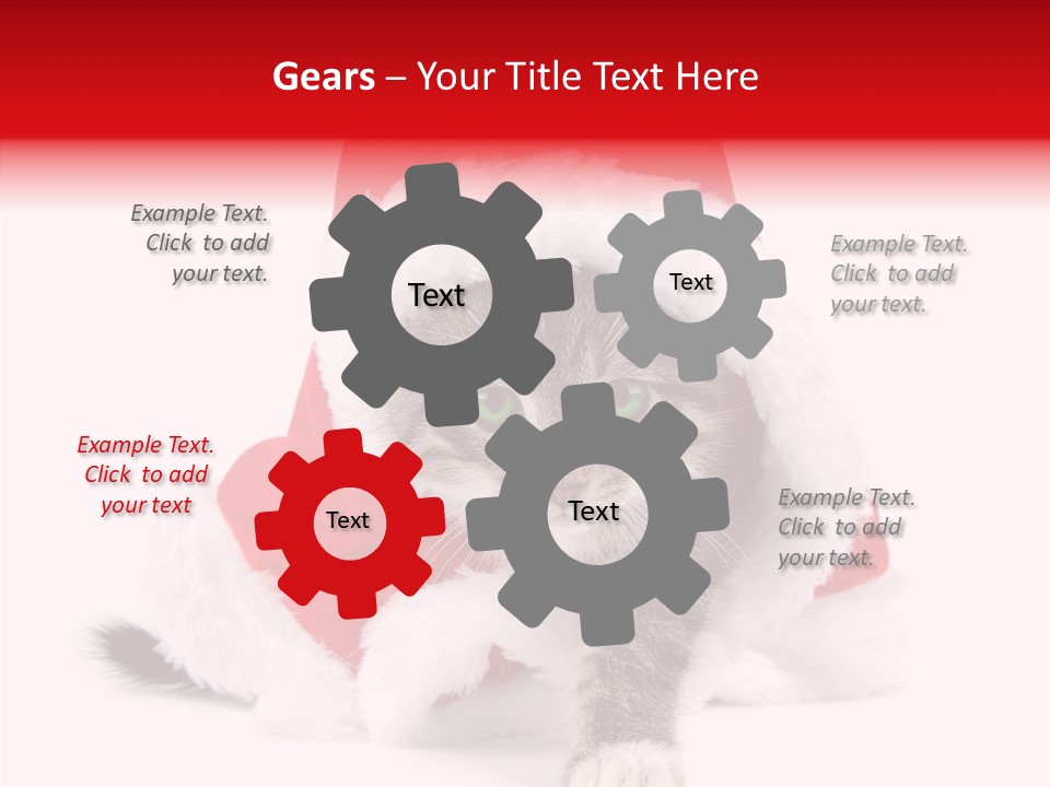 Tabby Christmas Kitten PowerPoint Template