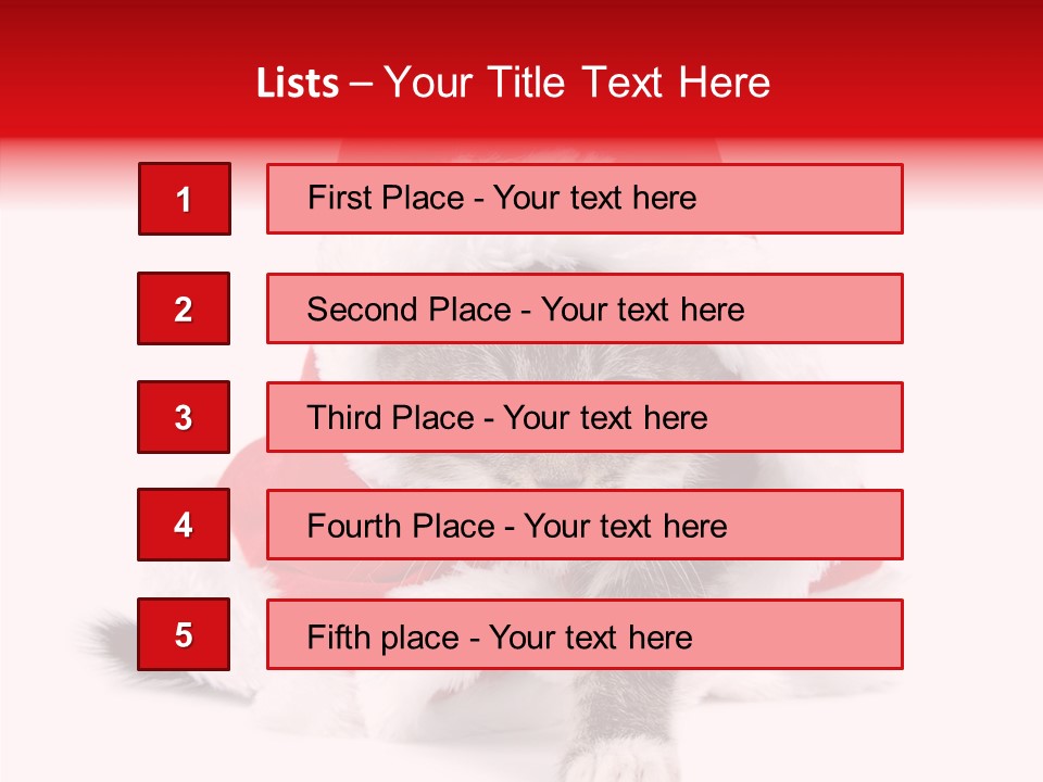 Tabby Christmas Kitten PowerPoint Template