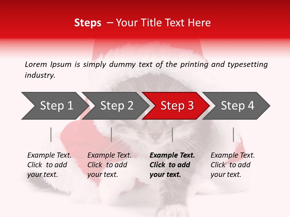 Tabby Christmas Kitten PowerPoint Template