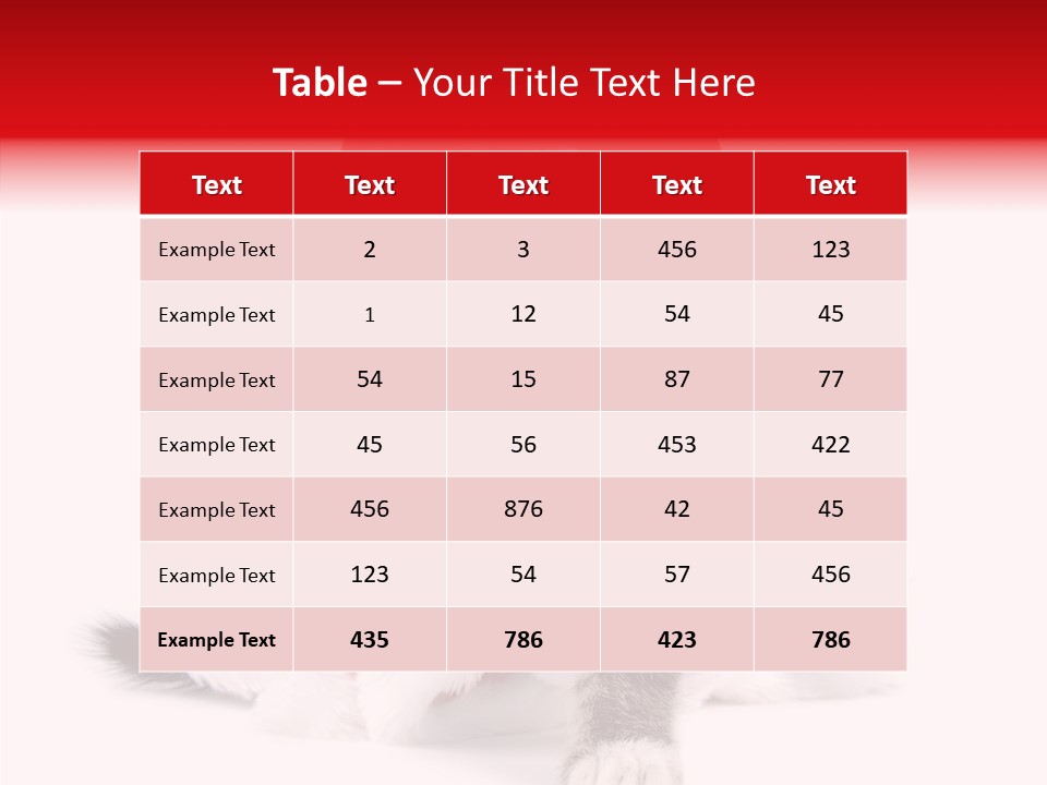 Tabby Christmas Kitten PowerPoint Template