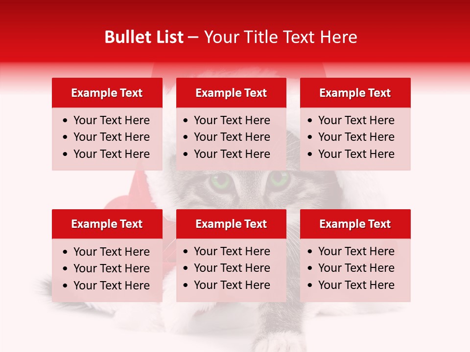 Tabby Christmas Kitten PowerPoint Template