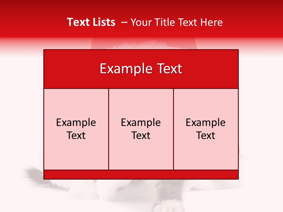 Tabby Christmas Kitten PowerPoint Template