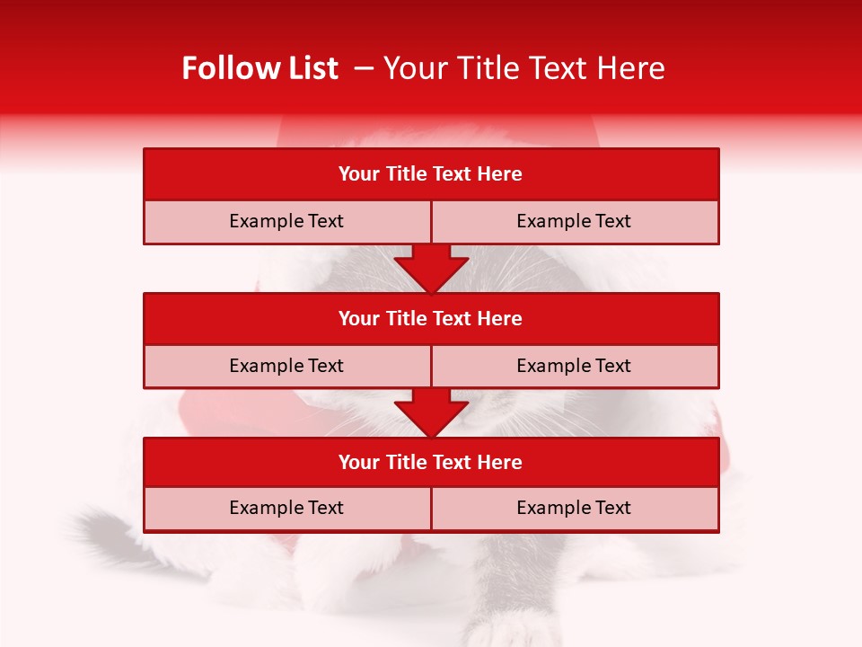 Tabby Christmas Kitten PowerPoint Template