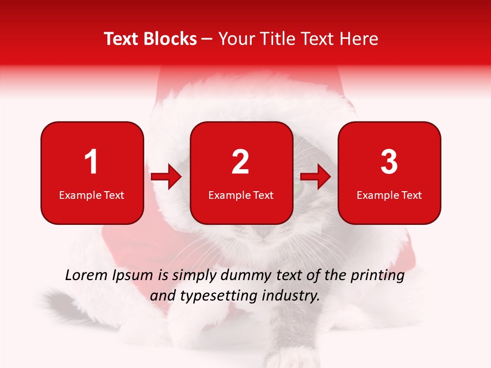 Tabby Christmas Kitten PowerPoint Template