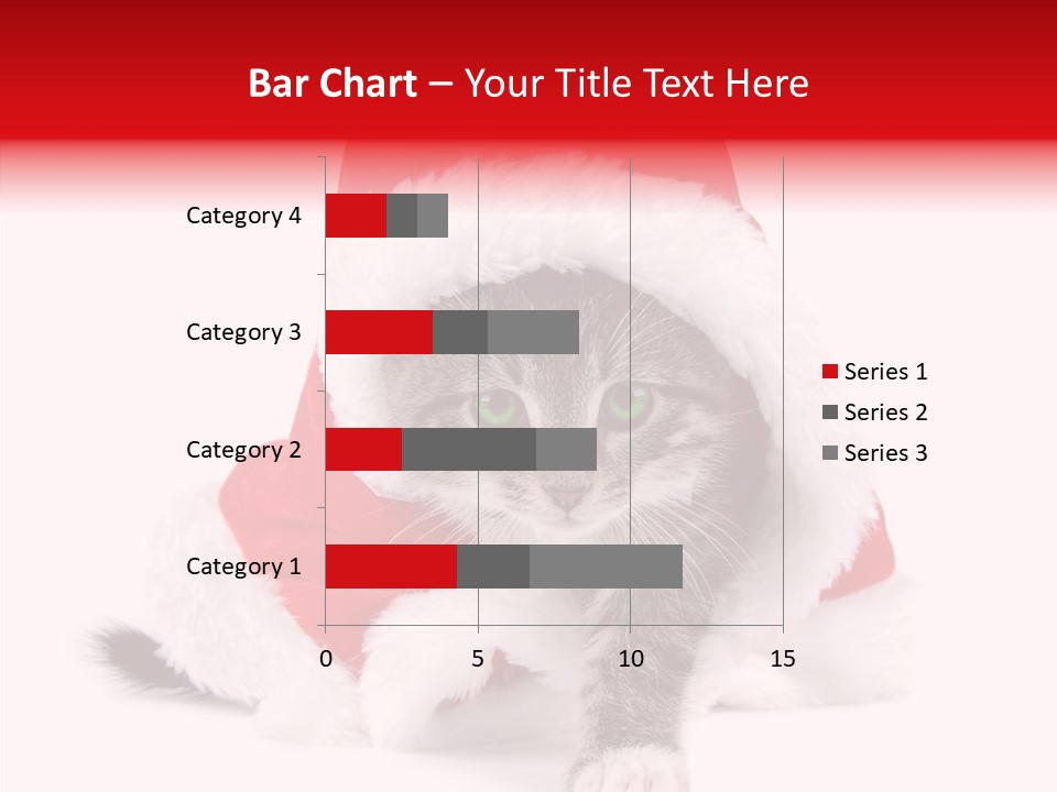Tabby Christmas Kitten PowerPoint Template