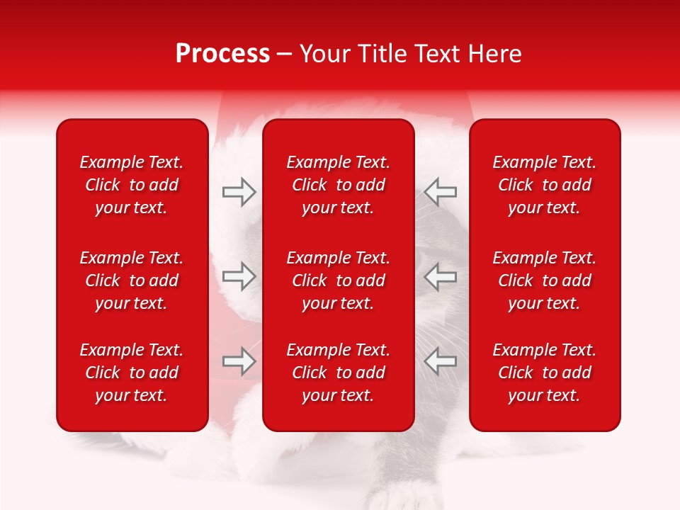 Tabby Christmas Kitten PowerPoint Template