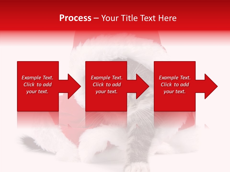 Tabby Christmas Kitten PowerPoint Template