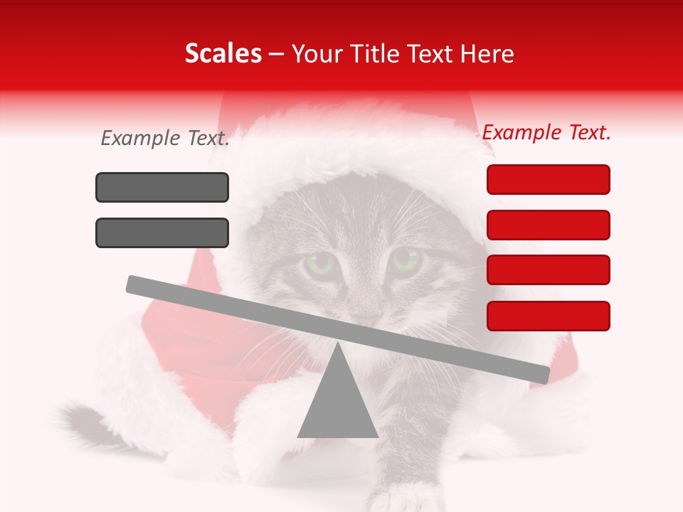 Tabby Christmas Kitten PowerPoint Template