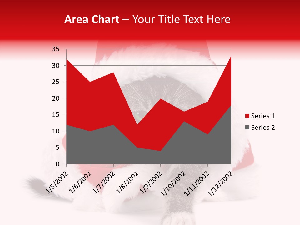 Tabby Christmas Kitten PowerPoint Template