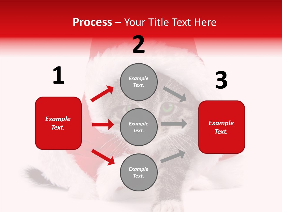 Tabby Christmas Kitten PowerPoint Template