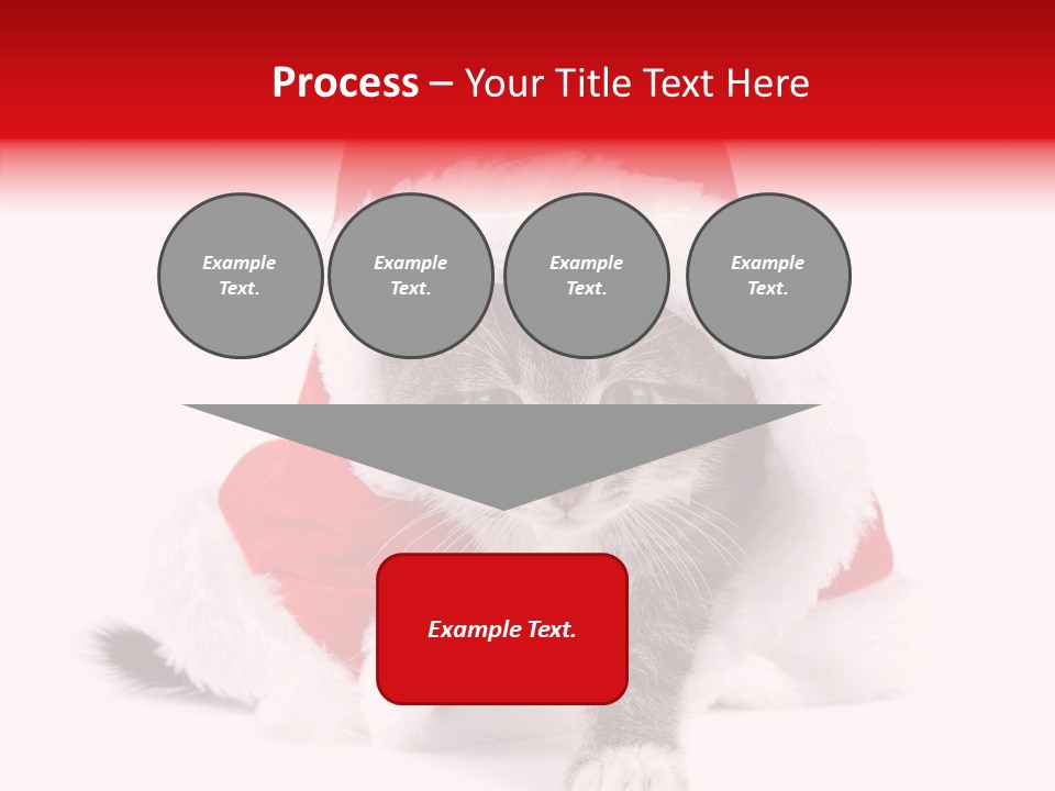 Tabby Christmas Kitten PowerPoint Template