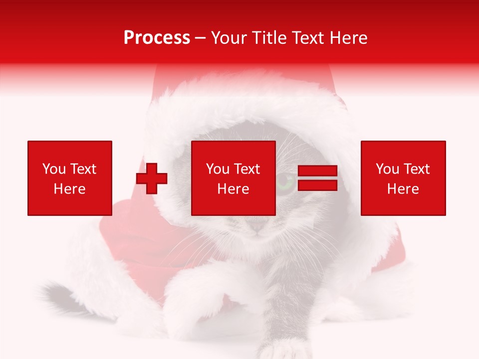 Tabby Christmas Kitten PowerPoint Template
