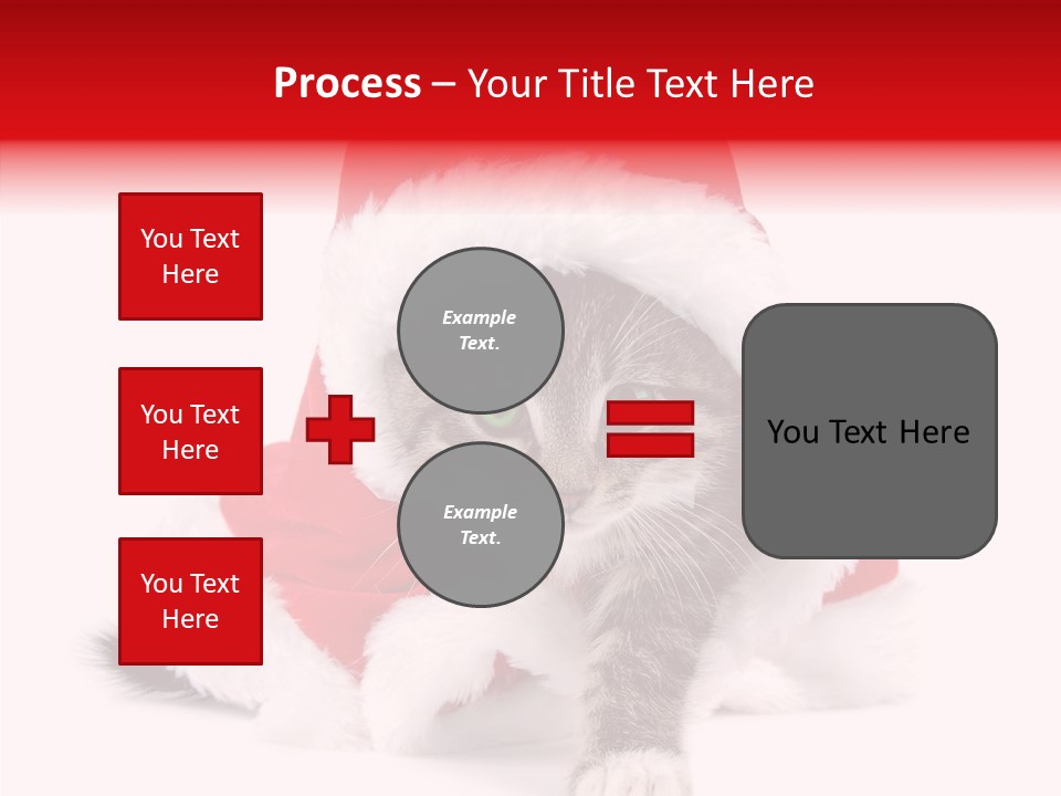 Tabby Christmas Kitten PowerPoint Template