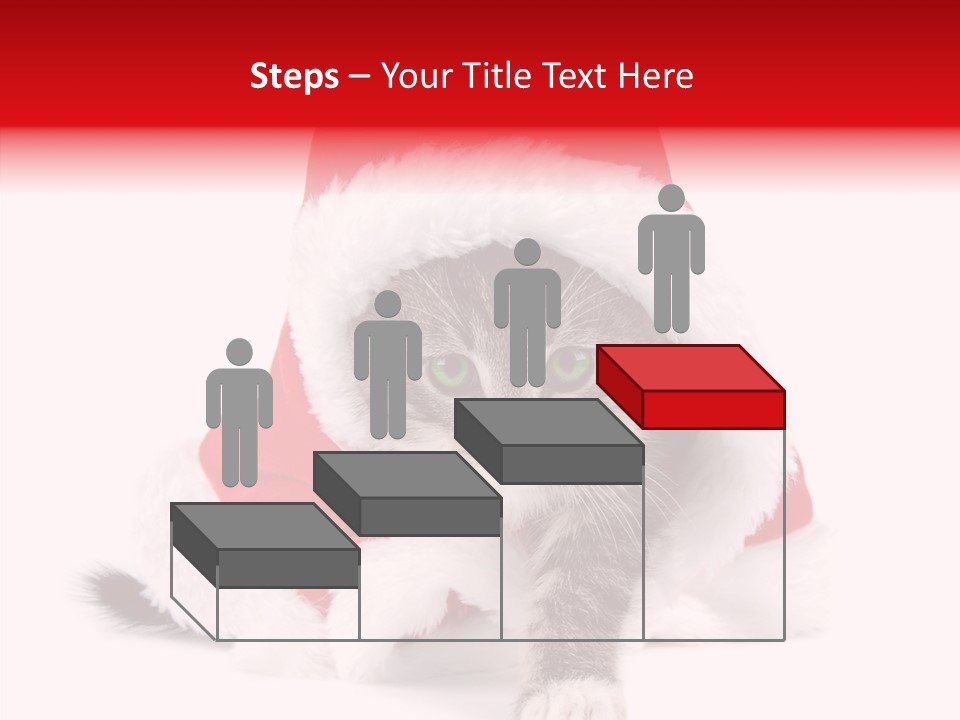 Tabby Christmas Kitten PowerPoint Template