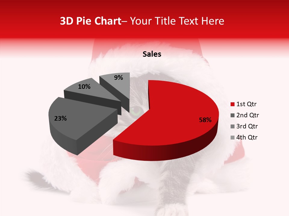 Tabby Christmas Kitten PowerPoint Template