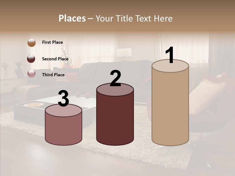 Men Living Furniture PowerPoint Template