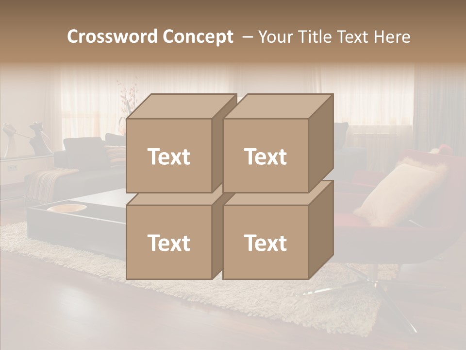 Men Living Furniture PowerPoint Template