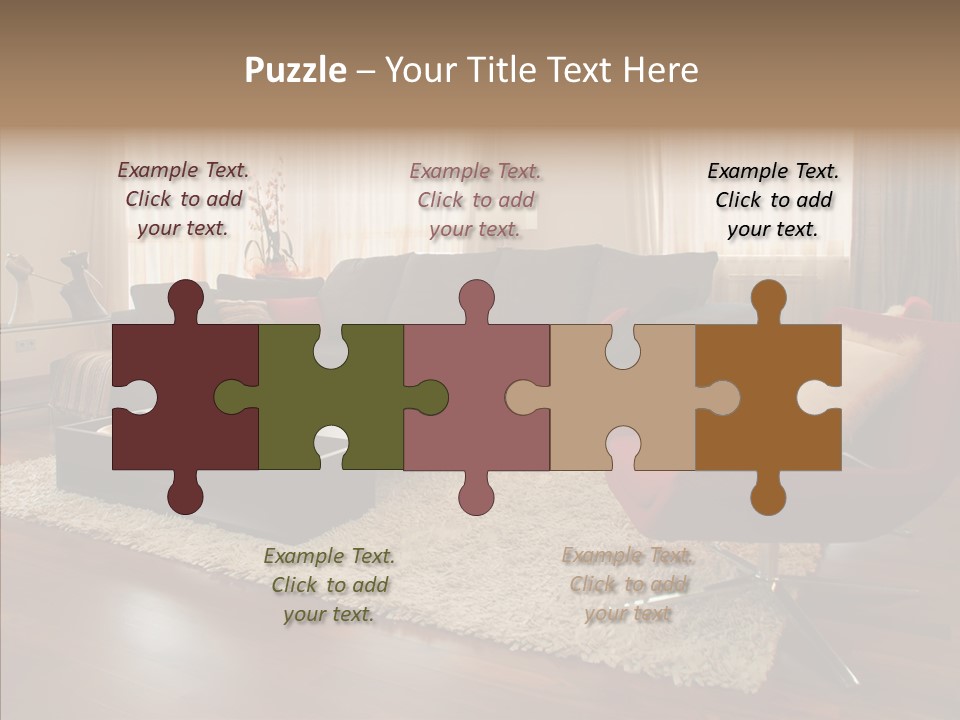 Men Living Furniture PowerPoint Template