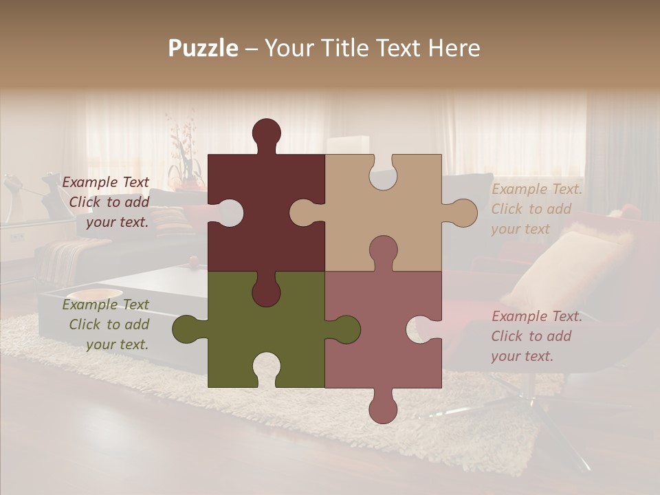 Men Living Furniture PowerPoint Template