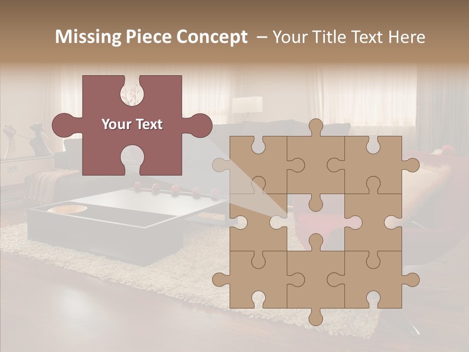 Men Living Furniture PowerPoint Template