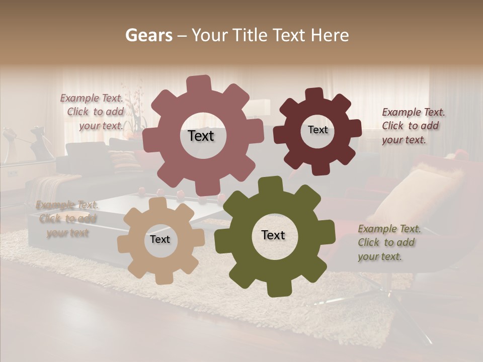 Men Living Furniture PowerPoint Template