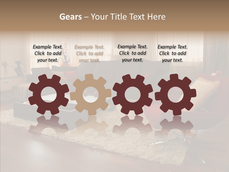 Men Living Furniture PowerPoint Template