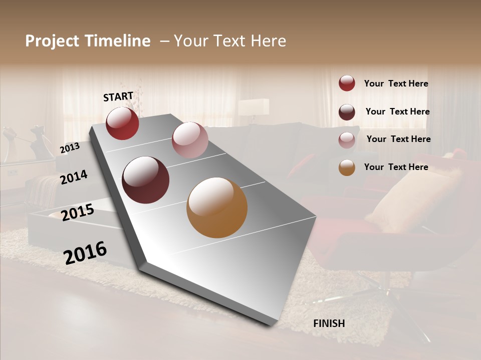 Men Living Furniture PowerPoint Template