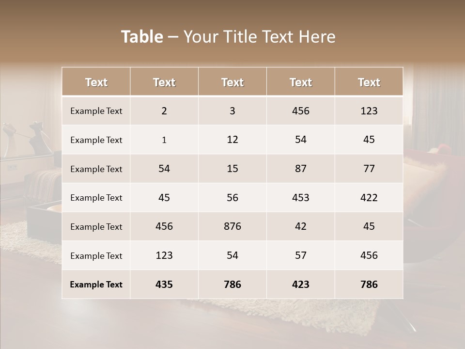 Men Living Furniture PowerPoint Template