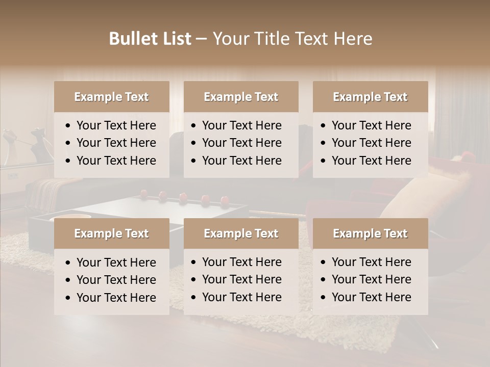 Men Living Furniture PowerPoint Template