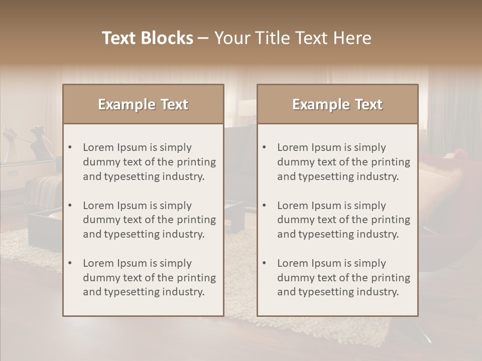 Men Living Furniture PowerPoint Template