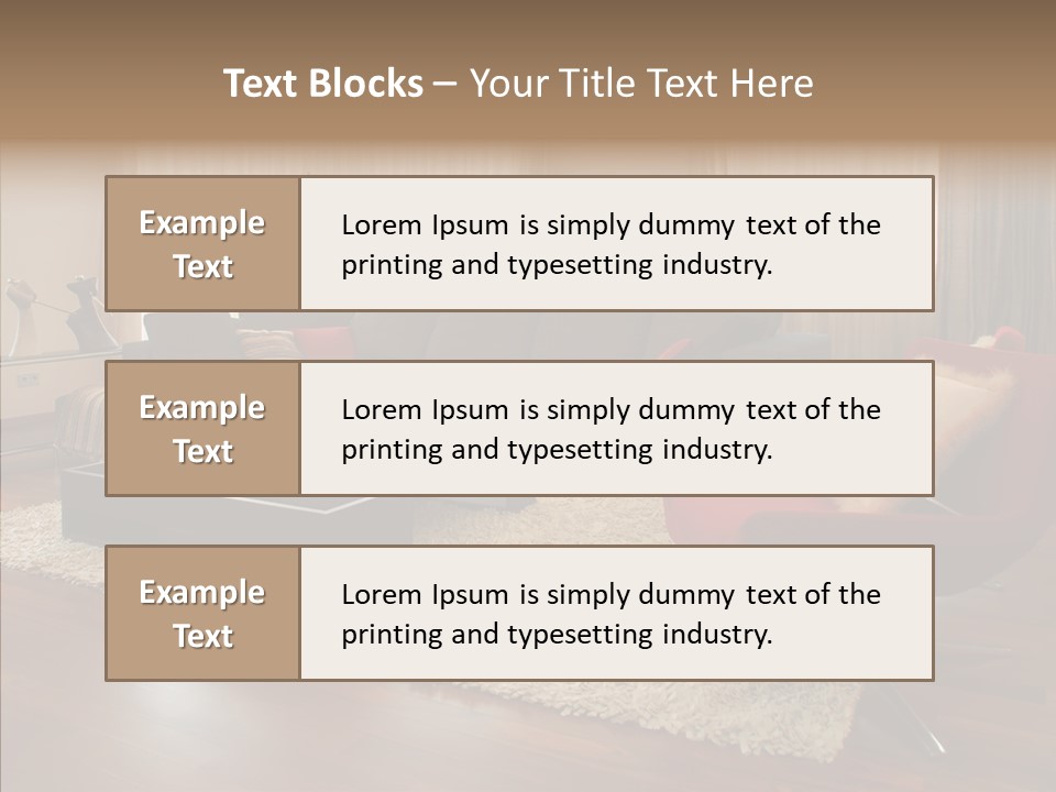 Men Living Furniture PowerPoint Template