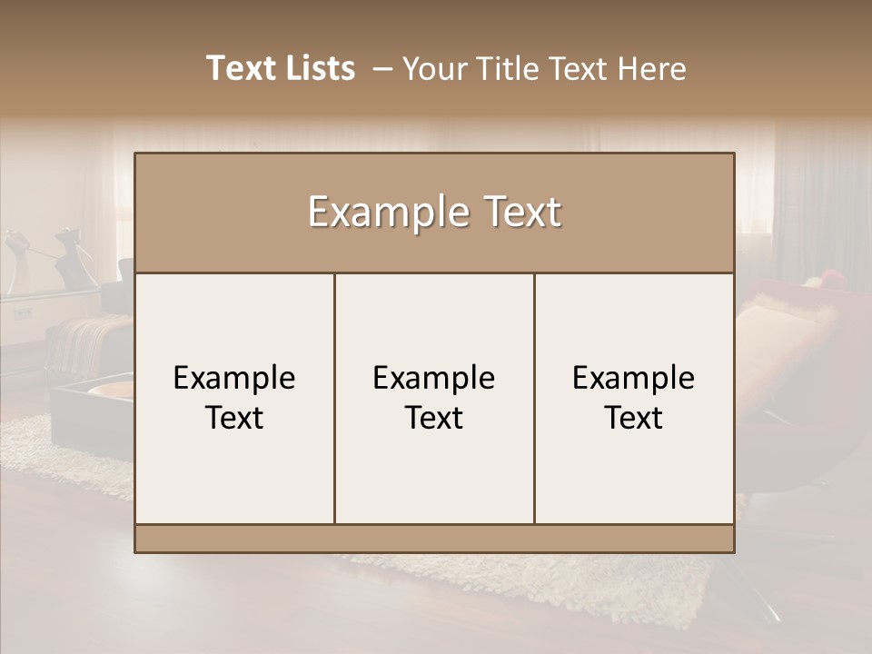 Men Living Furniture PowerPoint Template