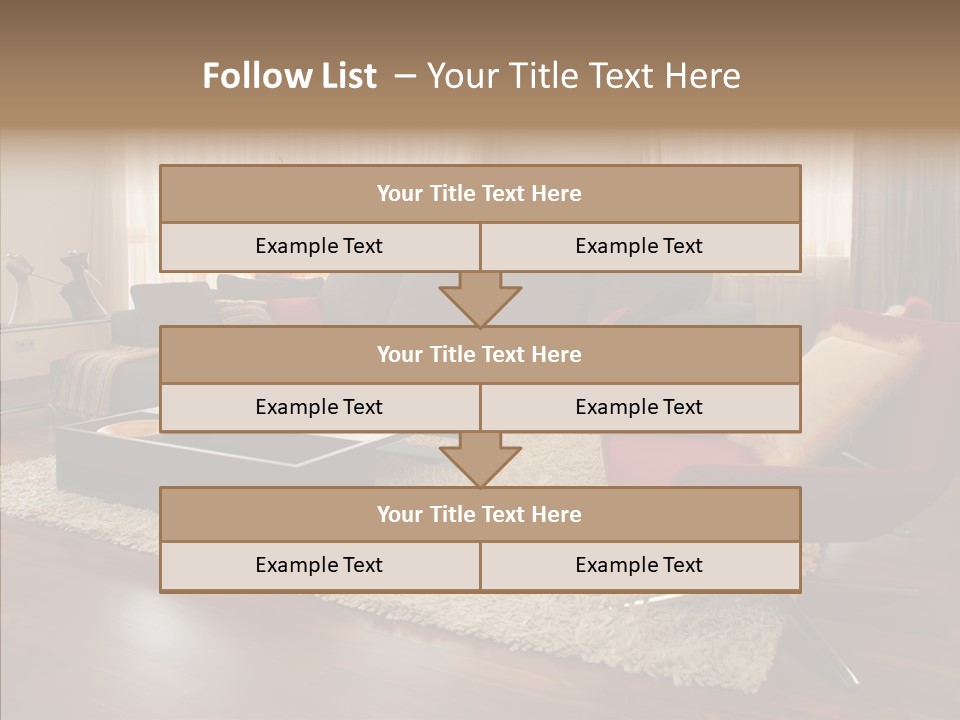Men Living Furniture PowerPoint Template