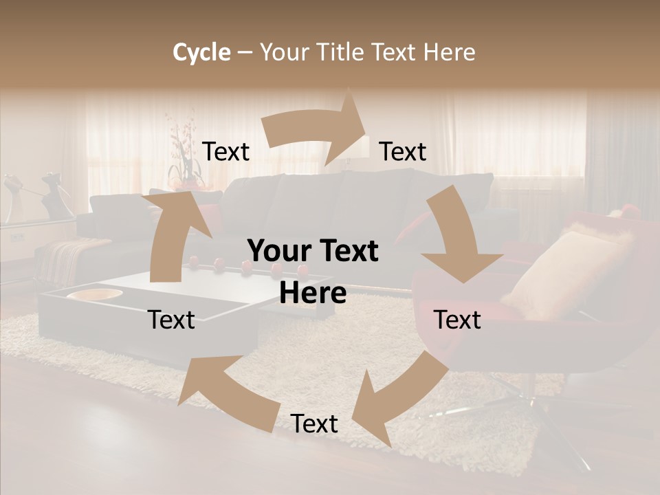 Men Living Furniture PowerPoint Template