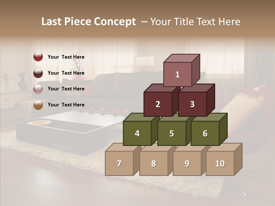 Men Living Furniture PowerPoint Template