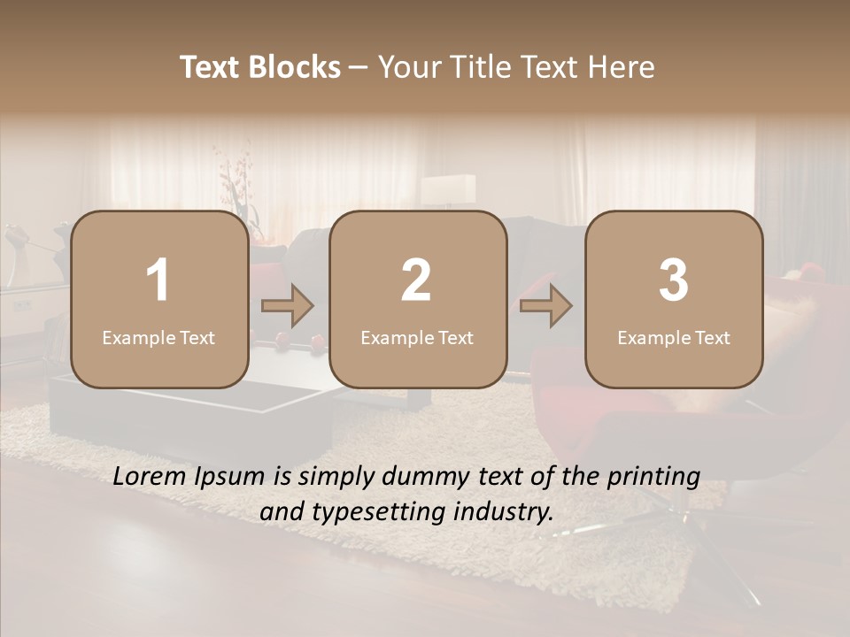 Men Living Furniture PowerPoint Template