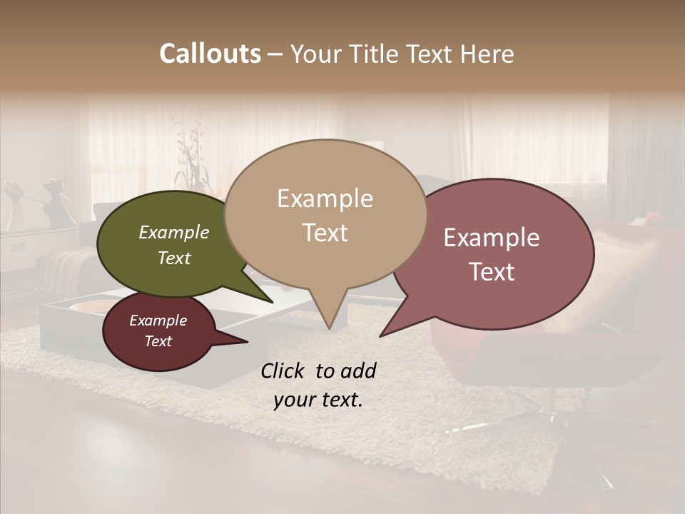 Men Living Furniture PowerPoint Template