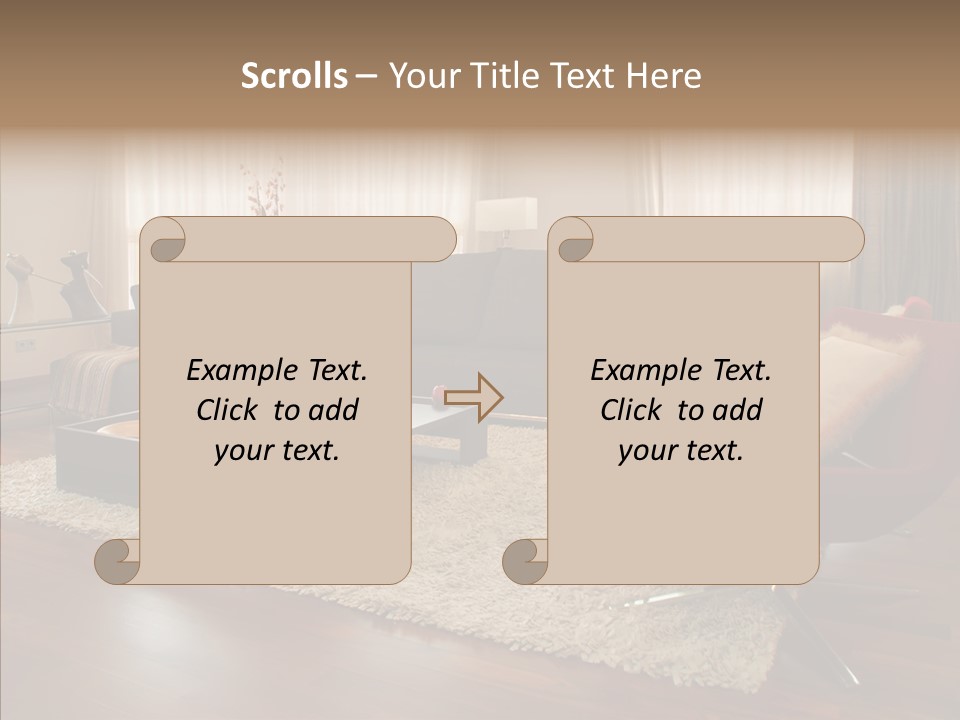 Men Living Furniture PowerPoint Template