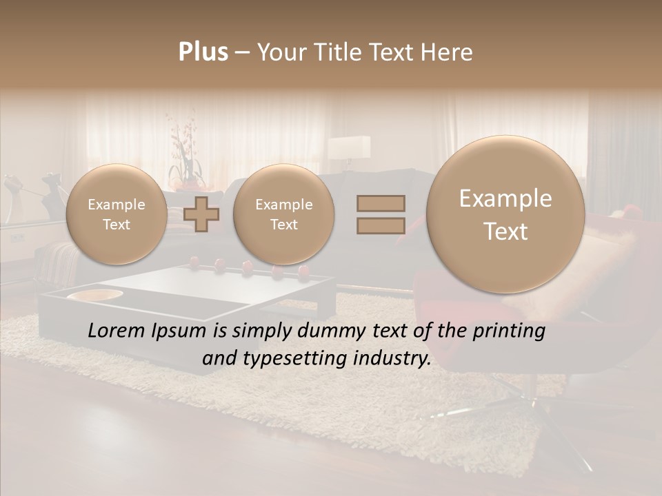 Men Living Furniture PowerPoint Template