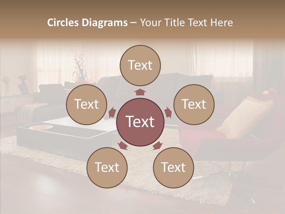 Men Living Furniture PowerPoint Template