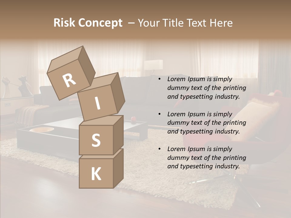 Men Living Furniture PowerPoint Template