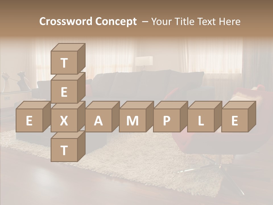 Men Living Furniture PowerPoint Template